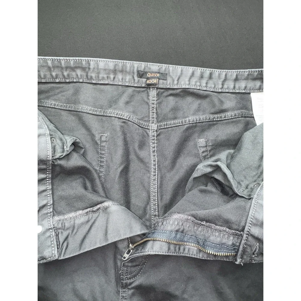 Quince Men Comfort Stretch Traveler 5-Pocket Pants Tan 40x33 Charcoal Gray